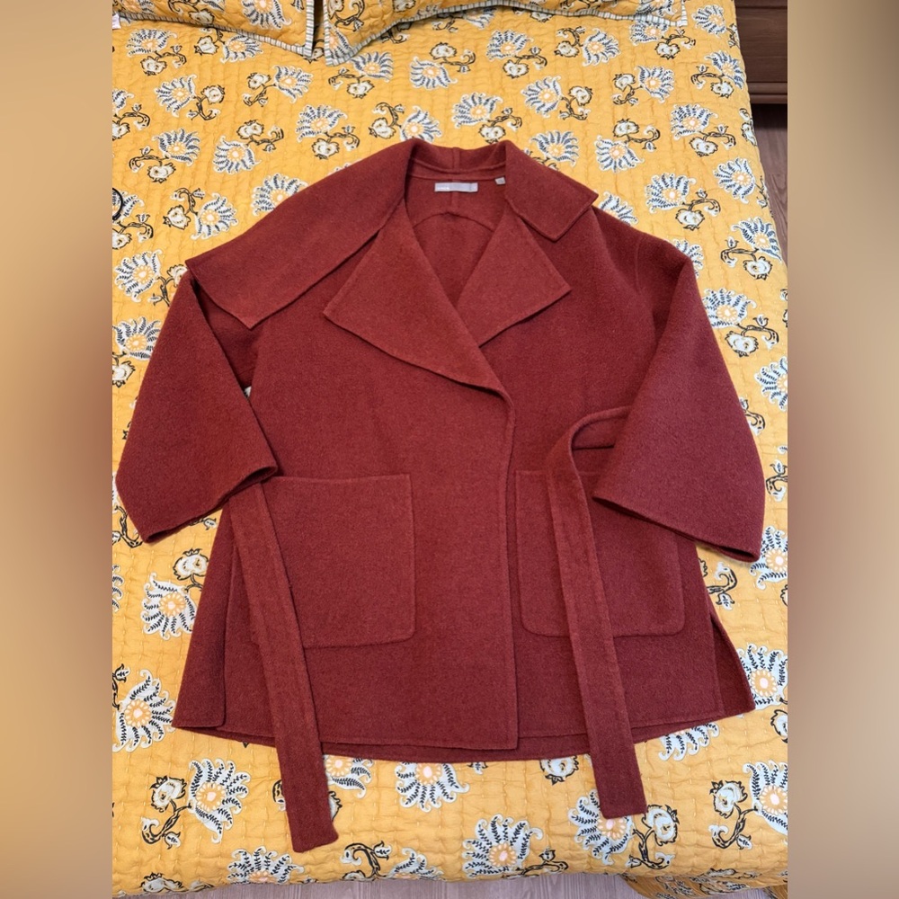 VINCE Oversized Wool Blend Blanket Coat - Picture 8 of 11